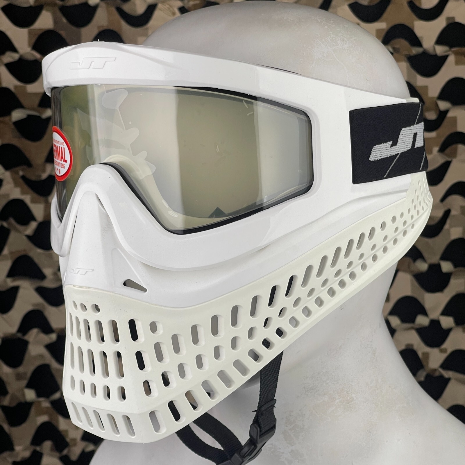NEW JT ProFlex X Paintball Mask w/ Quick Change System - Pure (White) - Clear