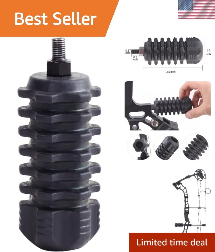 High Density Rubber Archery Stabilizer for Improved Accuracy & Noise Reduction