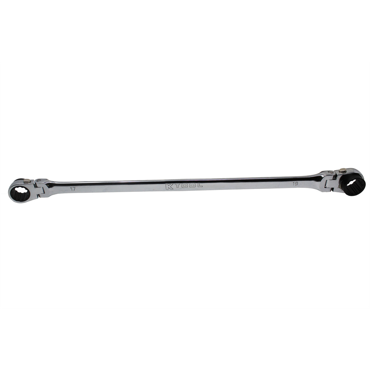 K Tool International Wrench 17mm x 19mm Metric Ratcheting Reversible Double Box