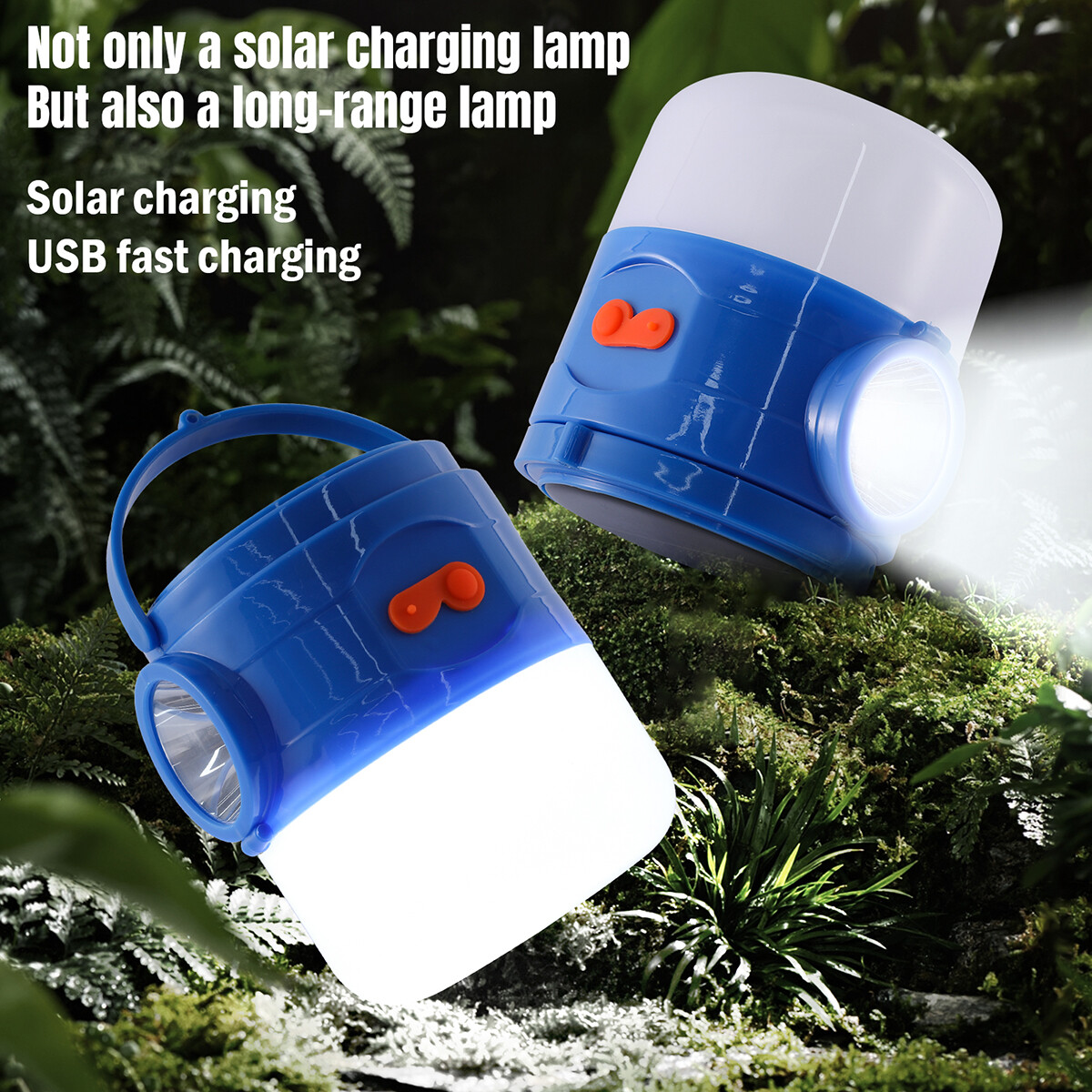 Solar Camping Lantern Flashlight Lamp Portable Rechargeable LED USB Powered A+++