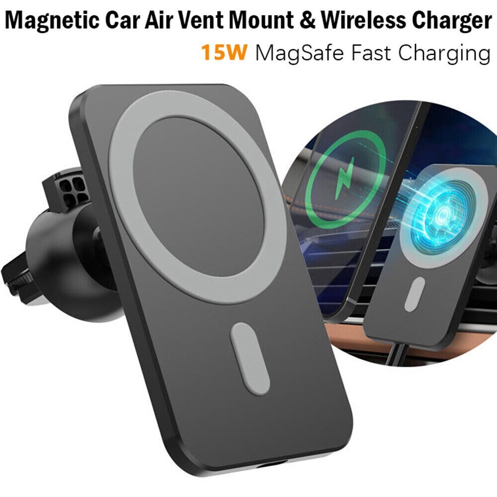 Magnetic Wireless Charger Car Mount Holder For iPhone 13 14 15 Pro Max MagSafe