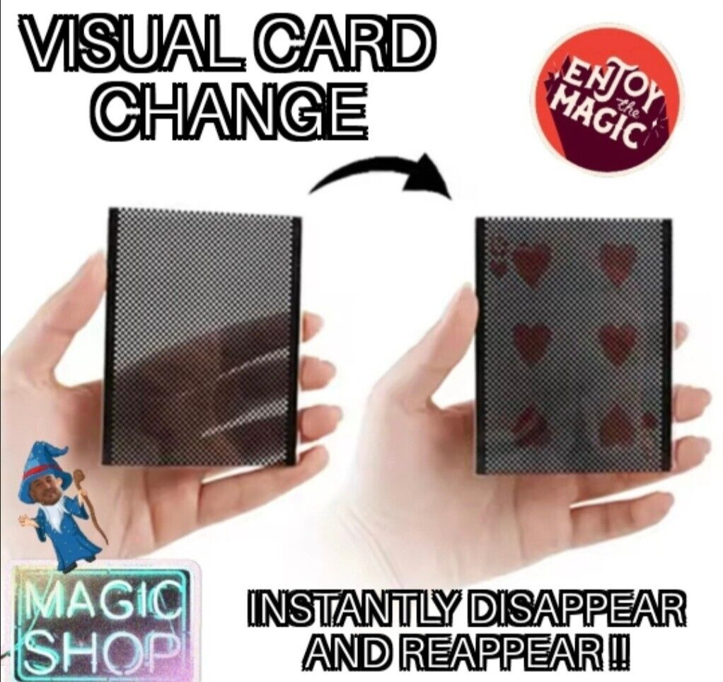 Magic Trick Visual Card Change WOW Close Up Street Magician Tricks Gimmick