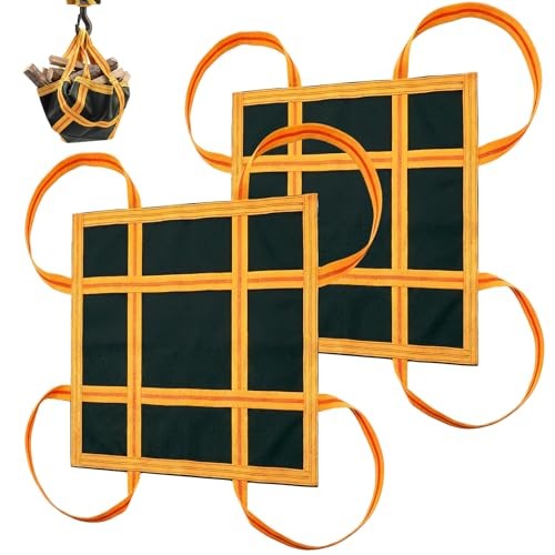 2 Pcs Heavy-duty Cargo Lifting Pad Net, 1 x 1 M/ 3.28 x 3.28 ft, 2204 Lbs Load