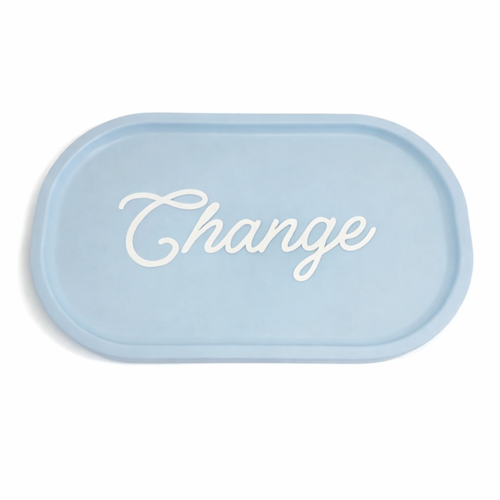 Change Blue Tabletop Entry Table Desk Organizer Tray Platter 9" x 5.5" x 0.25"