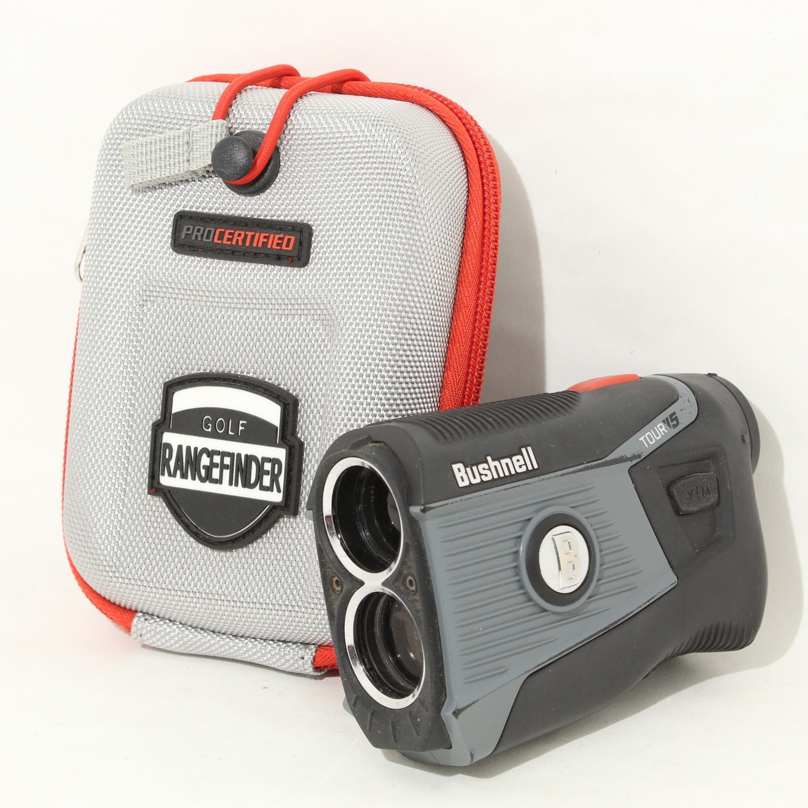 Bushnell Golf Tour V5 Rangefinder - Side Battery Version - Gray with Case READ