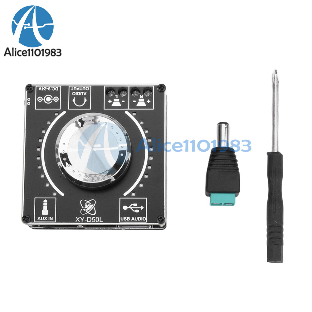 D50L Bluetooth 5.1 Stereo Audio Power Amplifier Board Rhythm Light APP Control