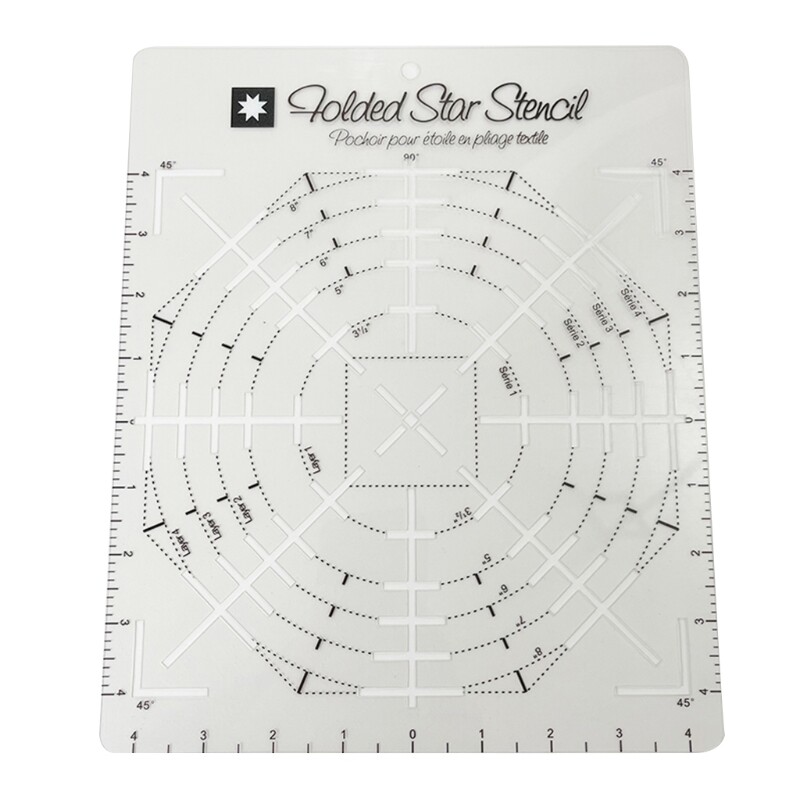 Folded Star Interfacing Templates Sewing Guide Quilting Templates for Sewing
