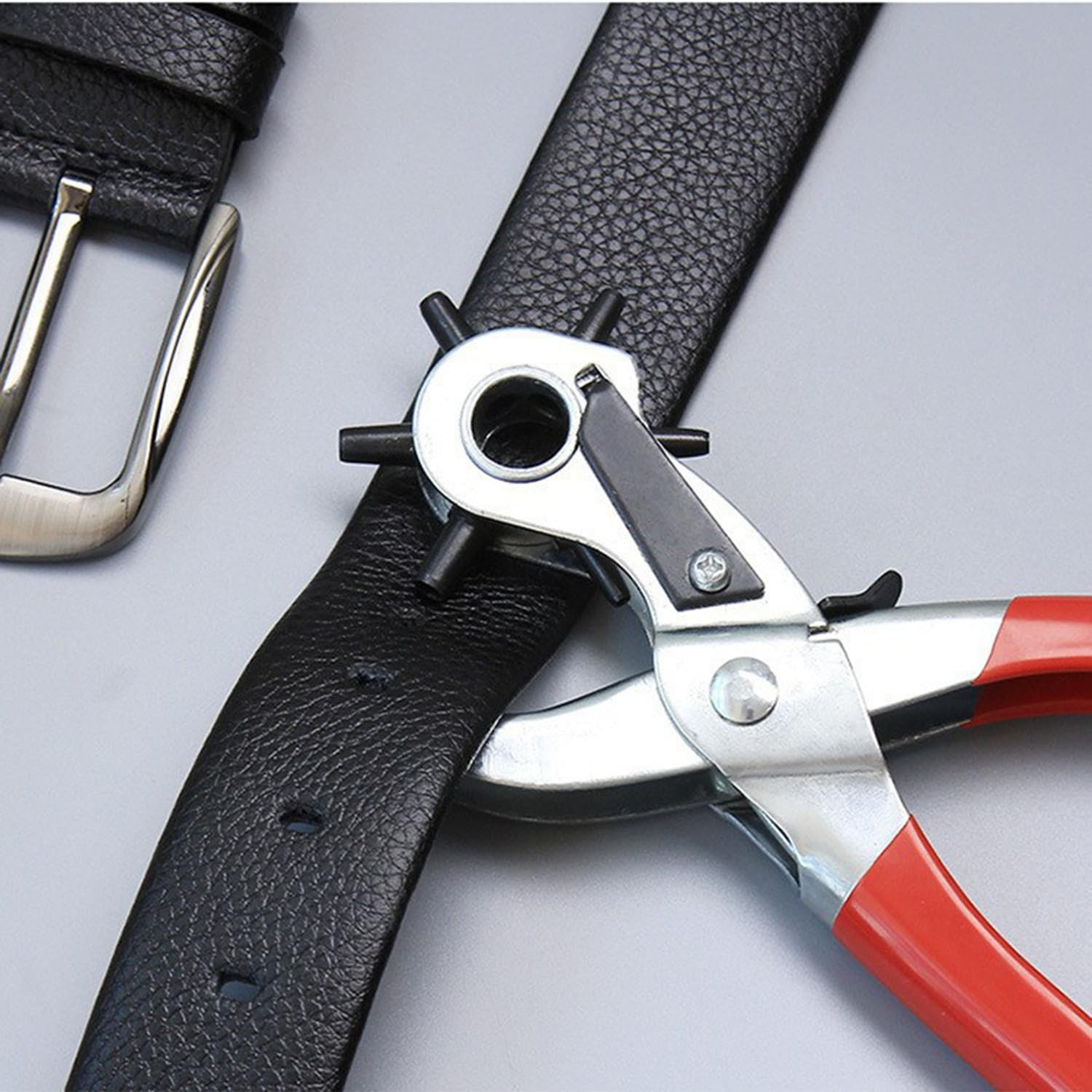 Leather Hole Puncher 6 Size Revolving Leather Belt Hand Hole Puncher