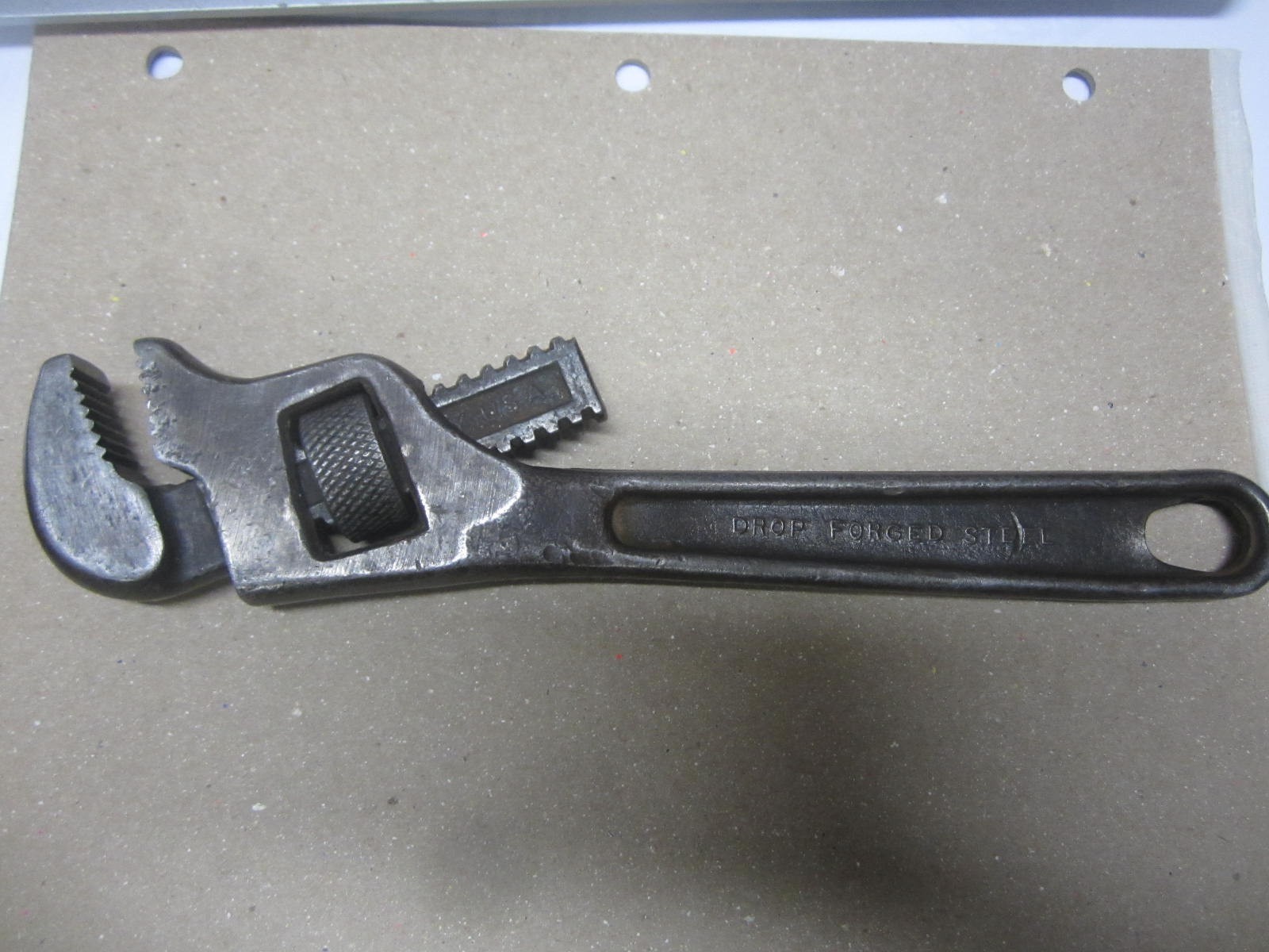 Vintage Ushco Lawson 10”  Offset Pipe Wrench Buffalo New York USA