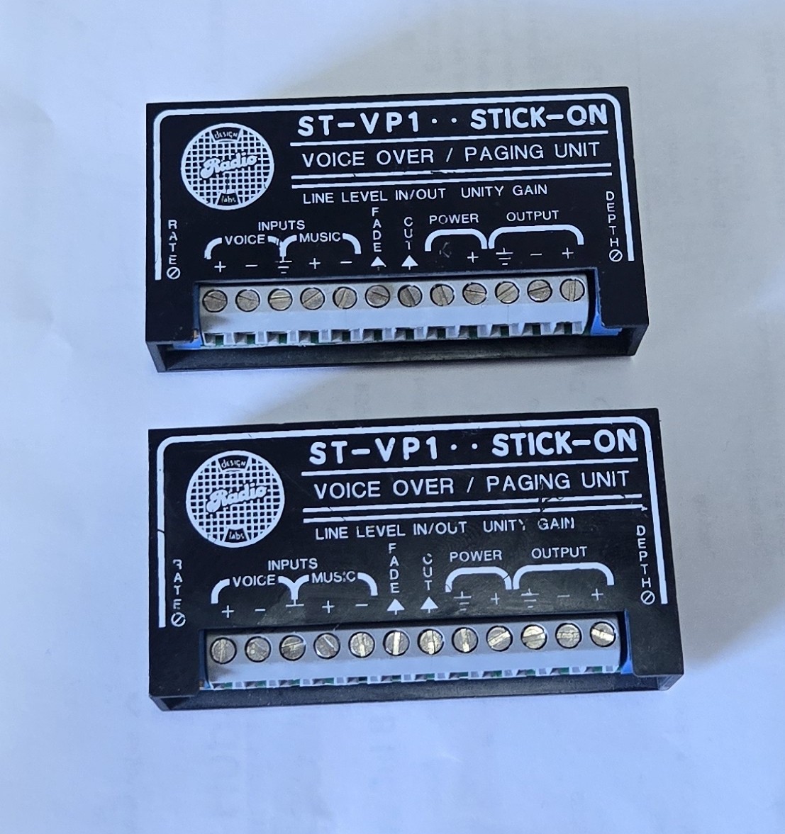 Lot of 2 RDL Radio Design Labs ST-VP1 Voice Over Paging Module