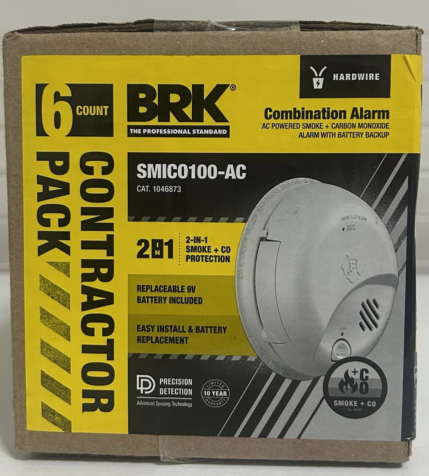 FIRST ALERT SMICO100-AC SMOKE CO COMBO ALARM HARDWIRED BATTERY- NEW 6 PACK