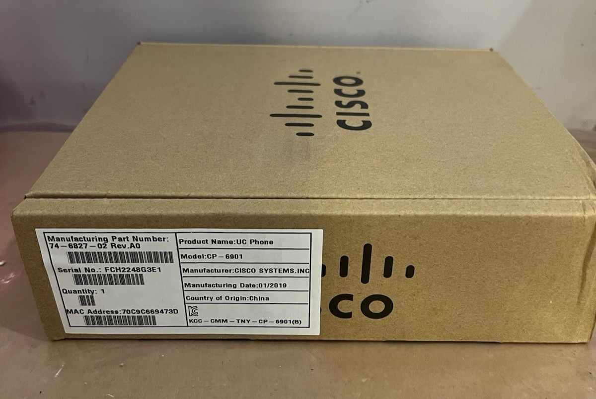 Cisco CP-6901 CP-6901-C-K9 Unified IP Phone (Black) - NEW
