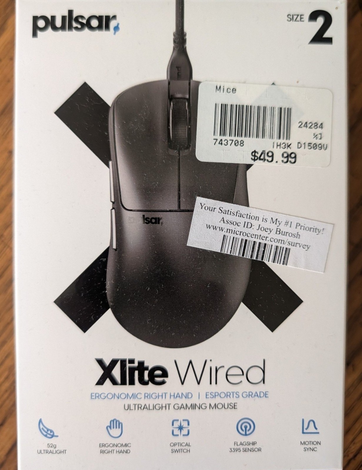 Glorious Keyboard And Wrist Rest, Mouse Bungee, Pulsar Xlite Wired USB Mouse