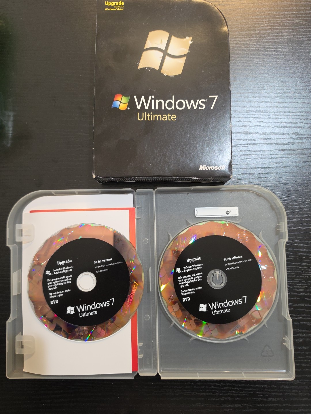 Microsoft Windows 7 Ultimate 32/64 Bit DVD -Full Retail Version -New sealed Box