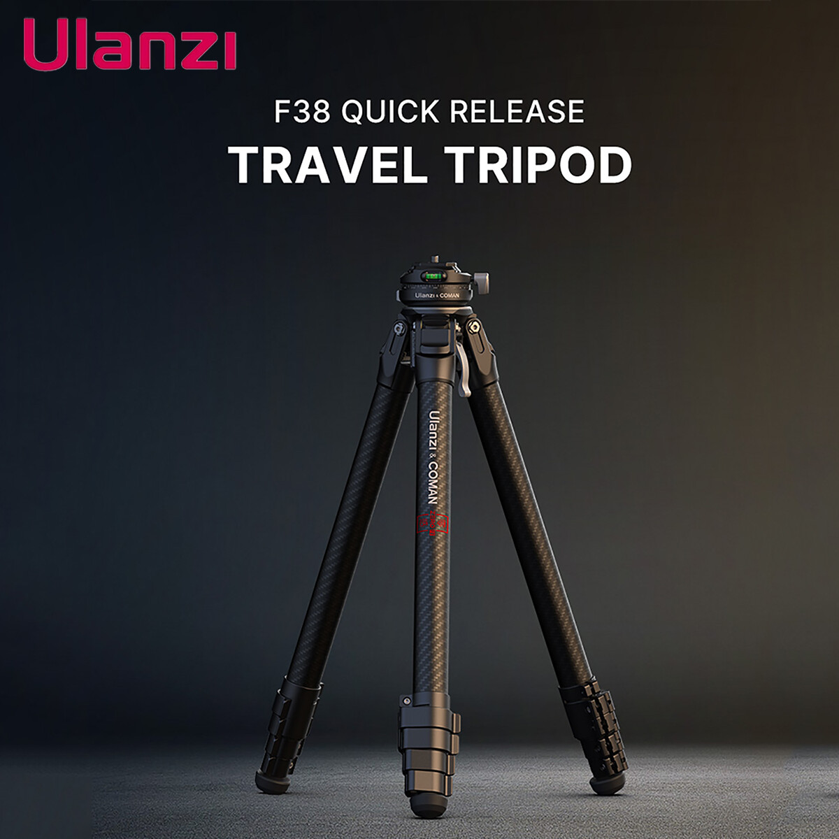 Ulanzi Zero F38 Carbon Fiber Travel Tripod Quick Release 360° Panoramic Ballhead