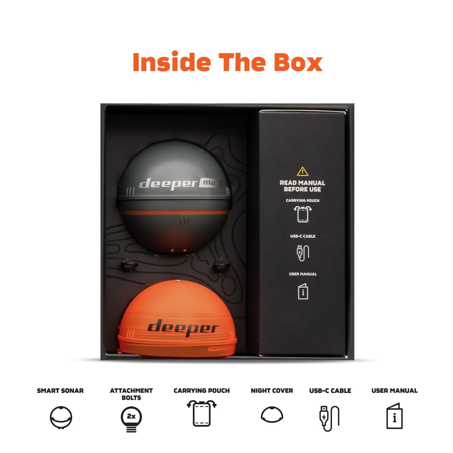 Deeper MAX Castable GPS Fish Finder– Portable Chirp Sonar Depth and Fish