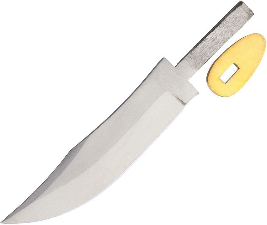 Knifemaking Skinner Knife 4.25" Satin Finish Stainless Blade Blank Brass Guard