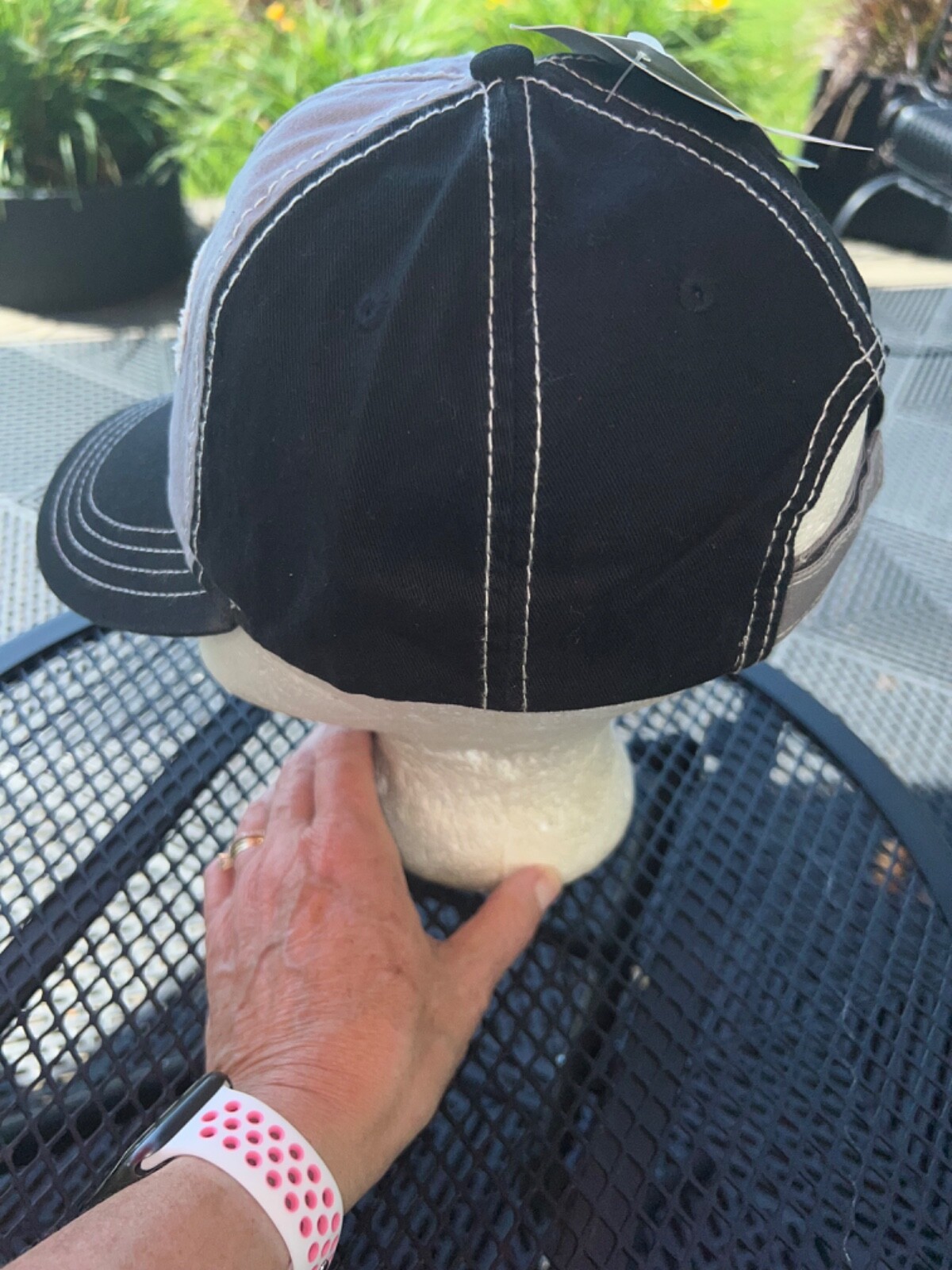 Chevrolet Distressed Cotton Gray lack Brown Hat Cap Hook Loop NOSWT