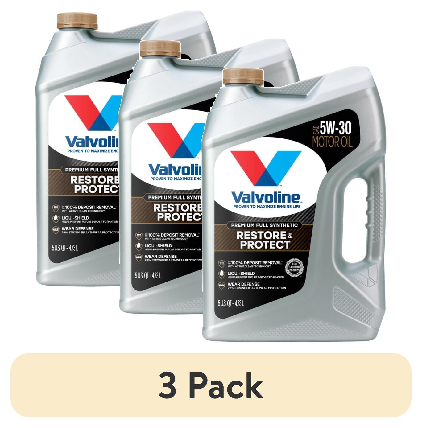 (3 pack Restore & Protect Full Synthetic 5W-30 Motor Oil 5 QT