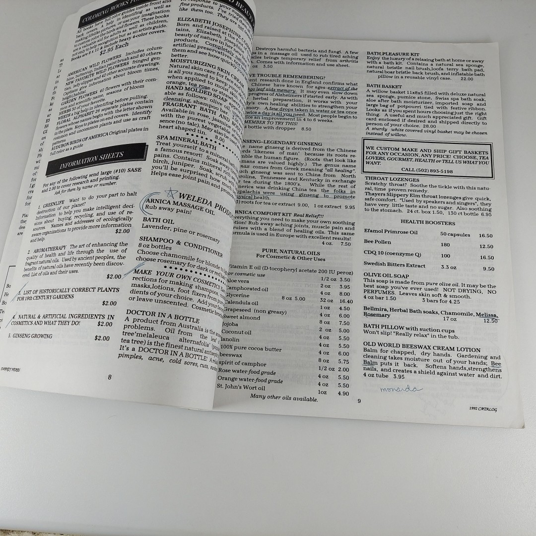 Dabney Herbs Catalog 1992