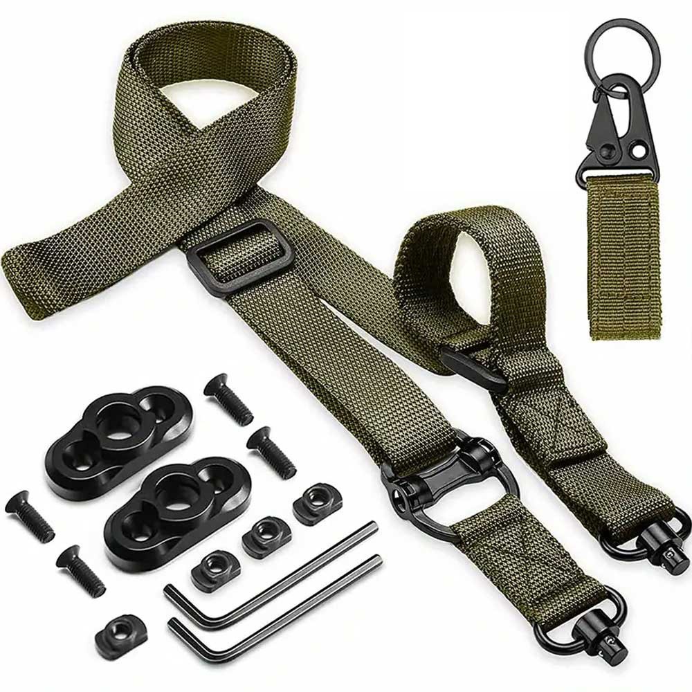 Green QD 1 2 Point Multi Mission Sling Quick Detach W/ D Ring&Mount Kit