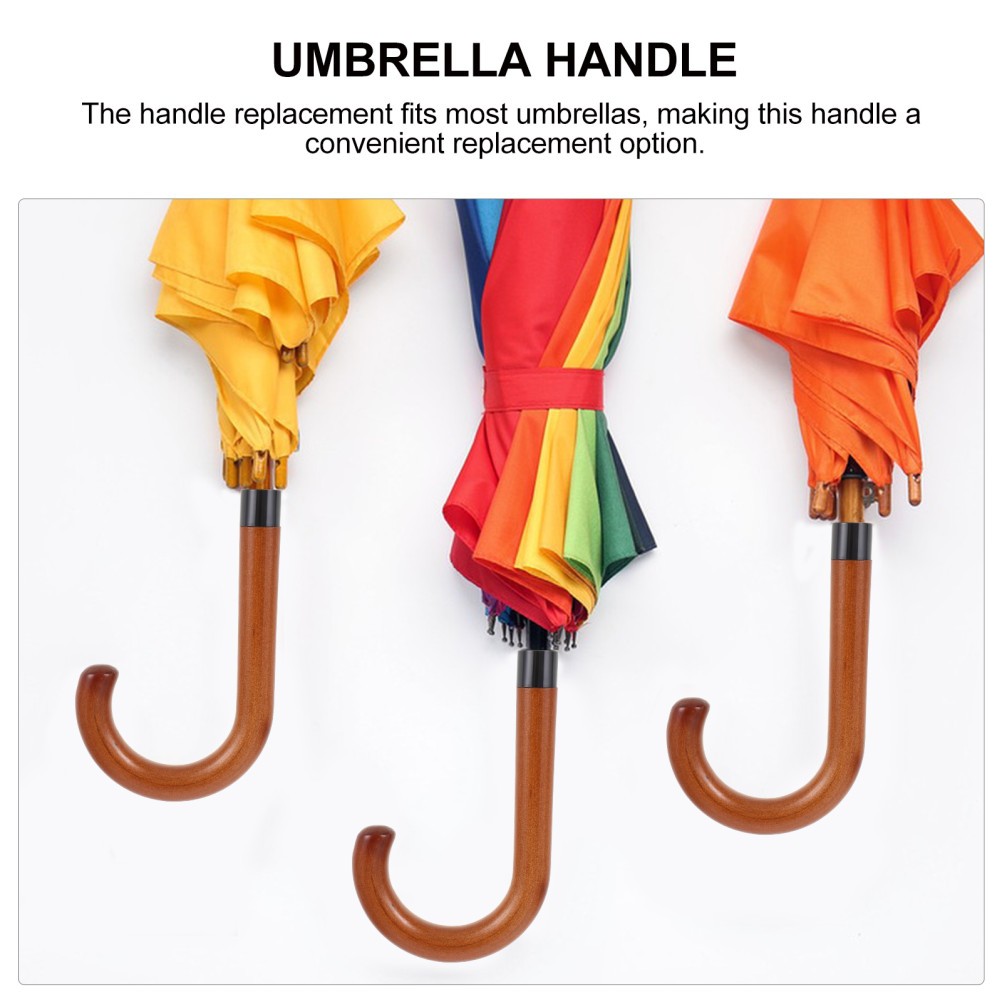 Durable Wooden Replacement Handle for Rain Umbrella Comfortable Secure Grip