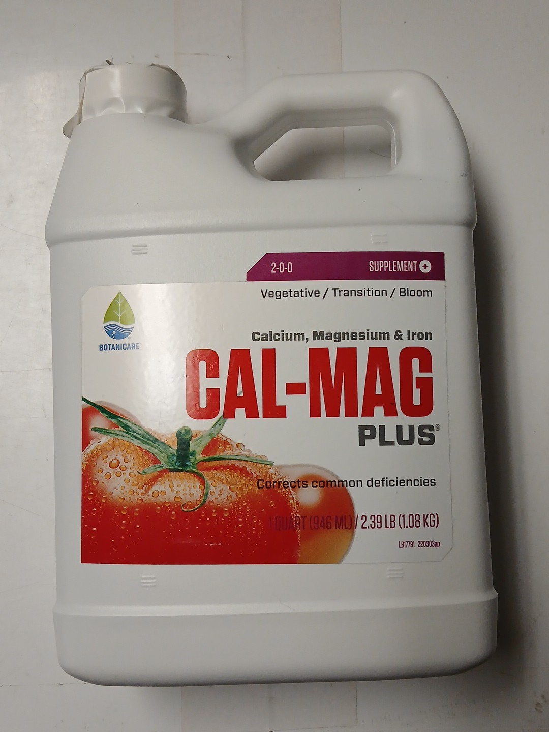 Botanicare Cal-Mag Plus™ 2-0-0 Calcium Magnesium Iron Supplement 1-Qt  Fast Ship