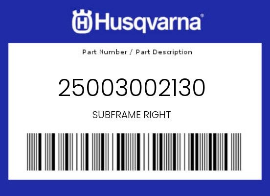 Husqvarna Genuine Subframe Right - 25003002130