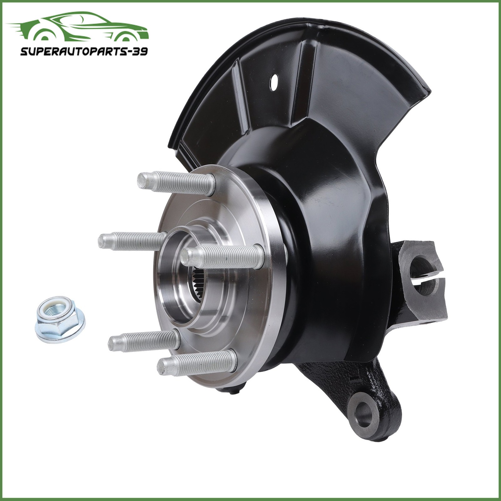 New Front Left Steering Knuckle & Wheel Hub Bearing For Ford Edge 2011-14 LK057