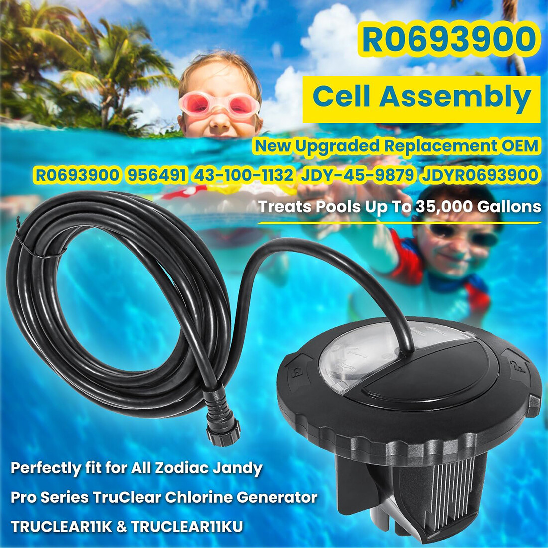 for R0693900 Jandy Zodiac TruClear Salt Cell Assembly TRUCLEAR11K / TRUCLEAR11KU