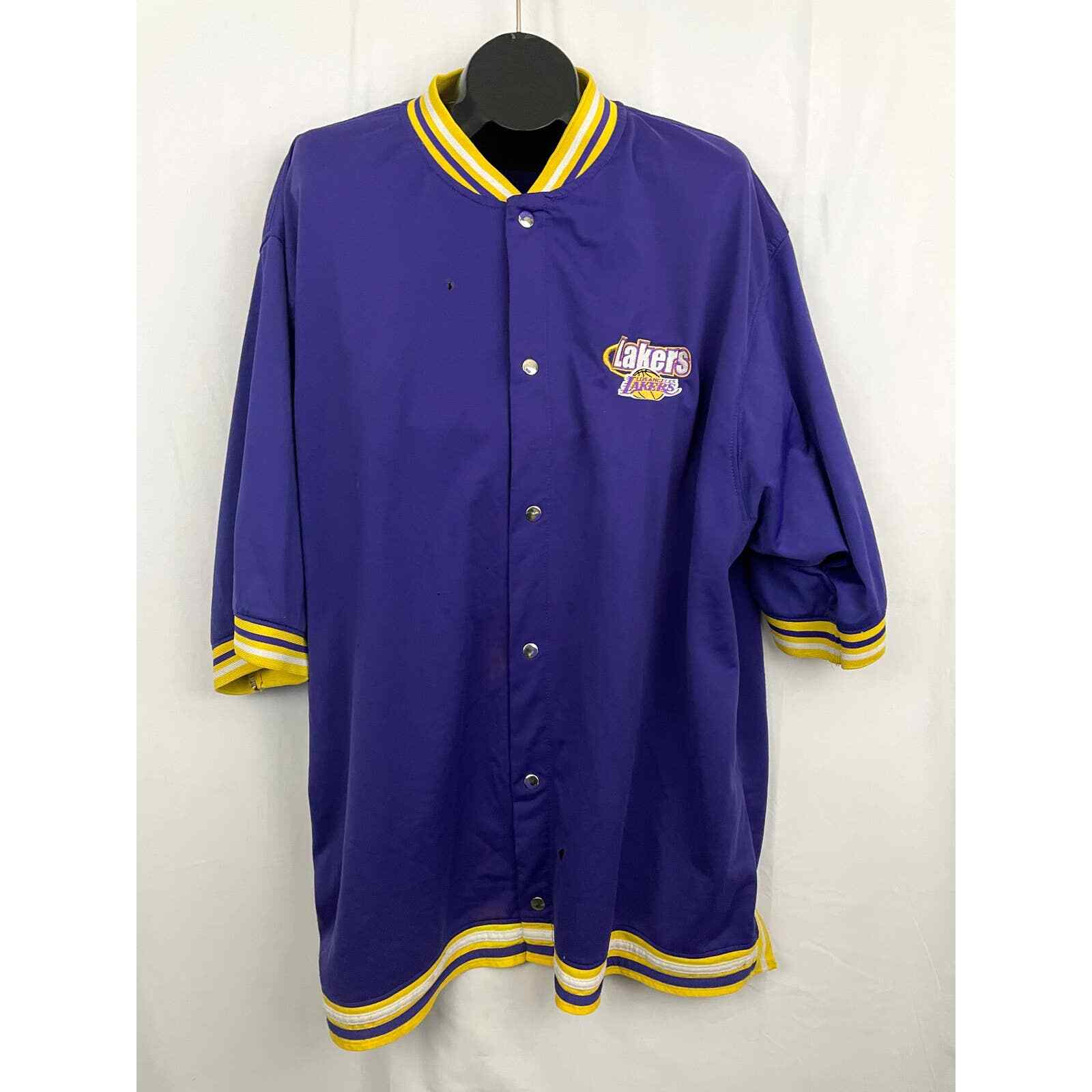 Los Angeles Lakers Basketball Snap Jersey 3XXL Sports Purple Yellow READ