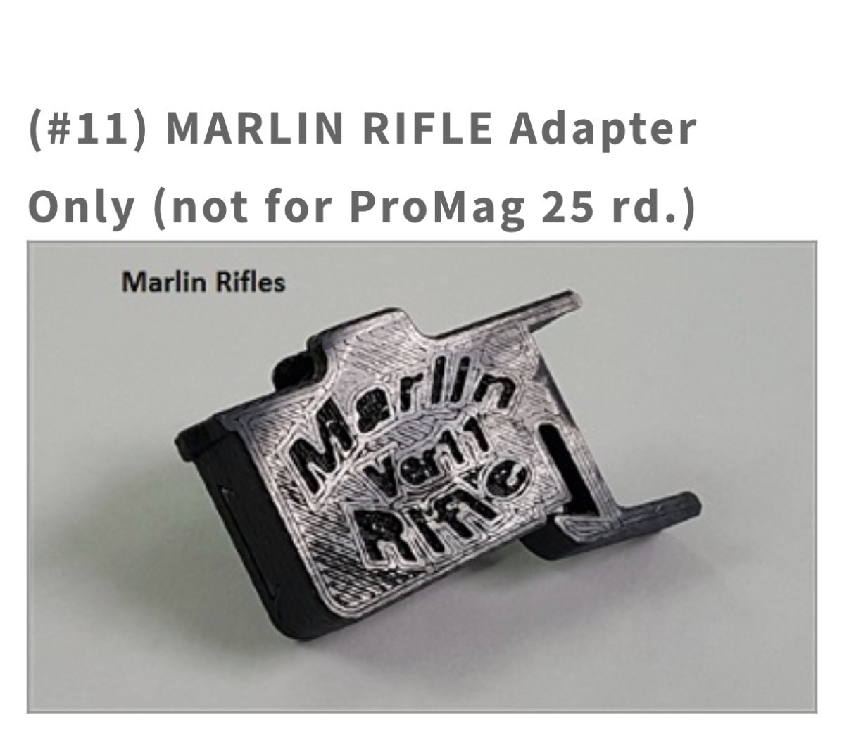 McFadden Machine Lightnin Grip Loader - (#11) MARLIN RIFLE Adapter Only