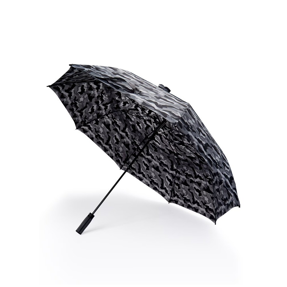 Automatic Open Two Person Rain Umbrella Black Camouflage