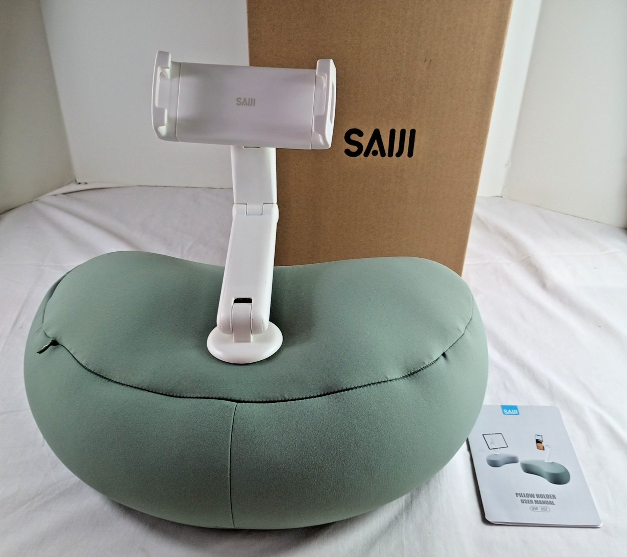 Saiji Tablet Pillow Phone iPad Kindle Holder Adjusts 4.7" to 12.9"
