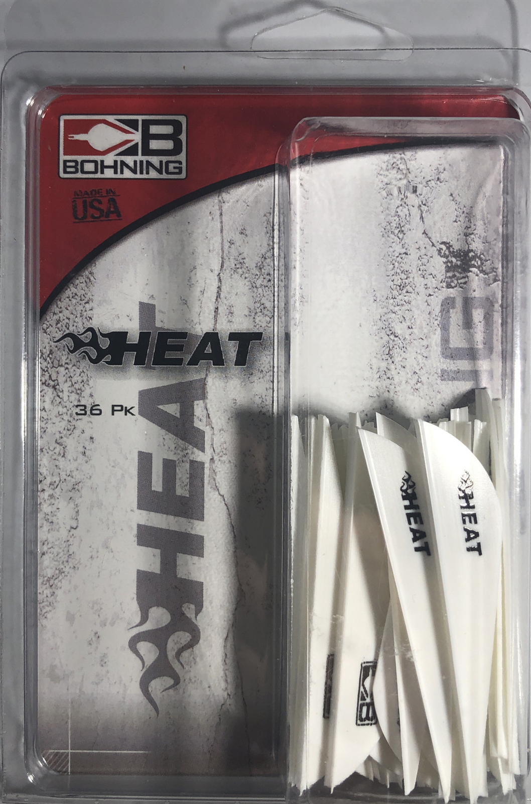 Bohning 101036WH25 White 2.5" Heat Vanes 36pk