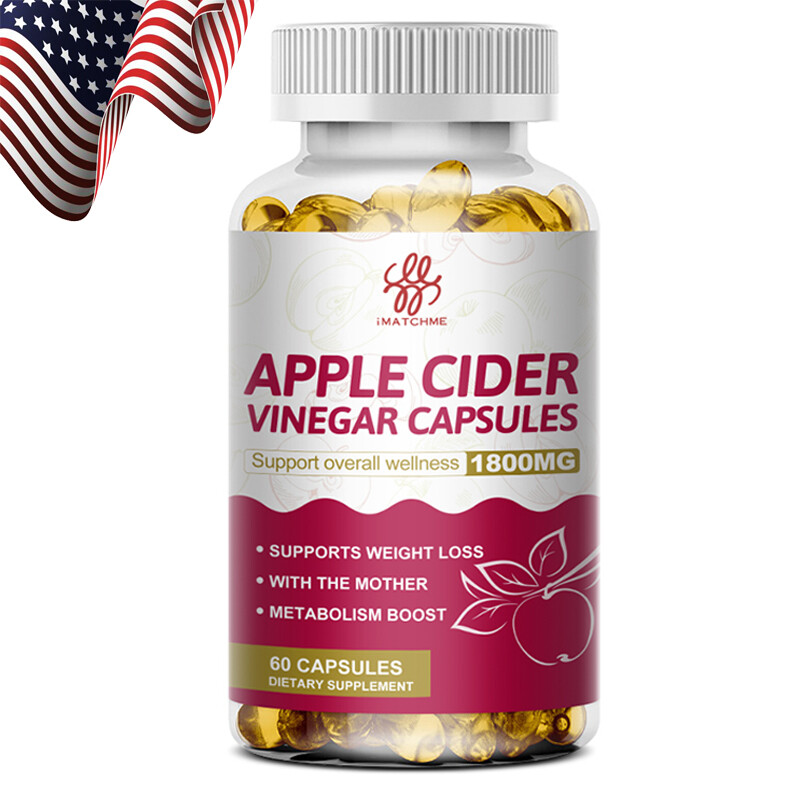 Apple Cider Vinegar Capsules 1800mg with The Mother Weight Loss,Fat Burner Pills