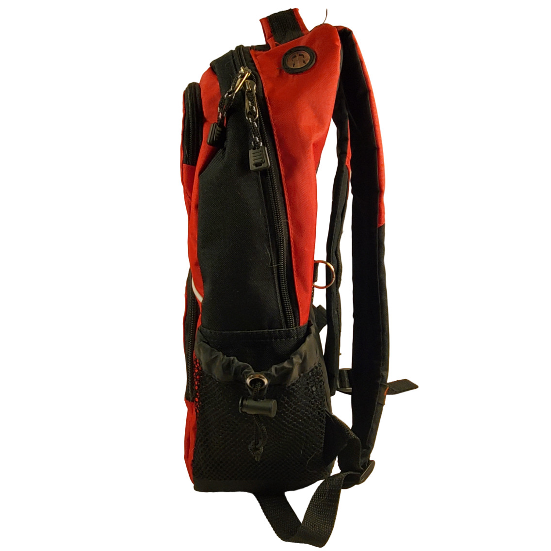 Red and Black Backpack Multipockets Pencil & Bottle Pockets