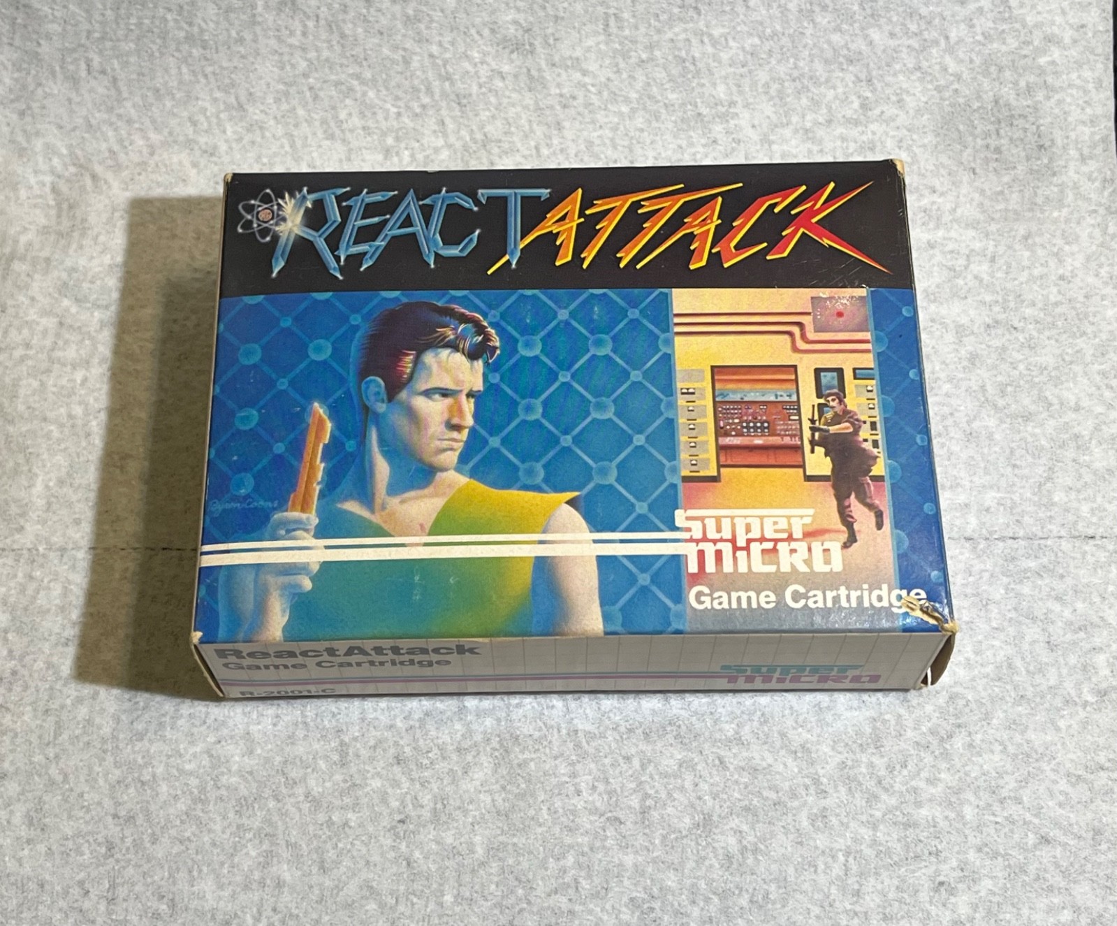 HTF 1983 Palmtex React Attack Home Computer Software Super Micro Cartridge Game