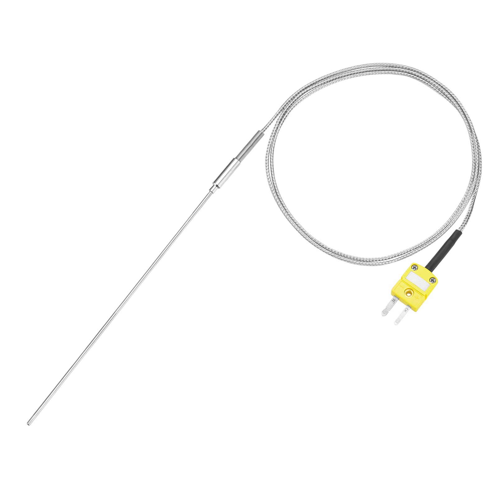 K Type Thermocouple with Plug,Temperature Sensor -50 to 1100°C 1 x150mm 3.3ft
