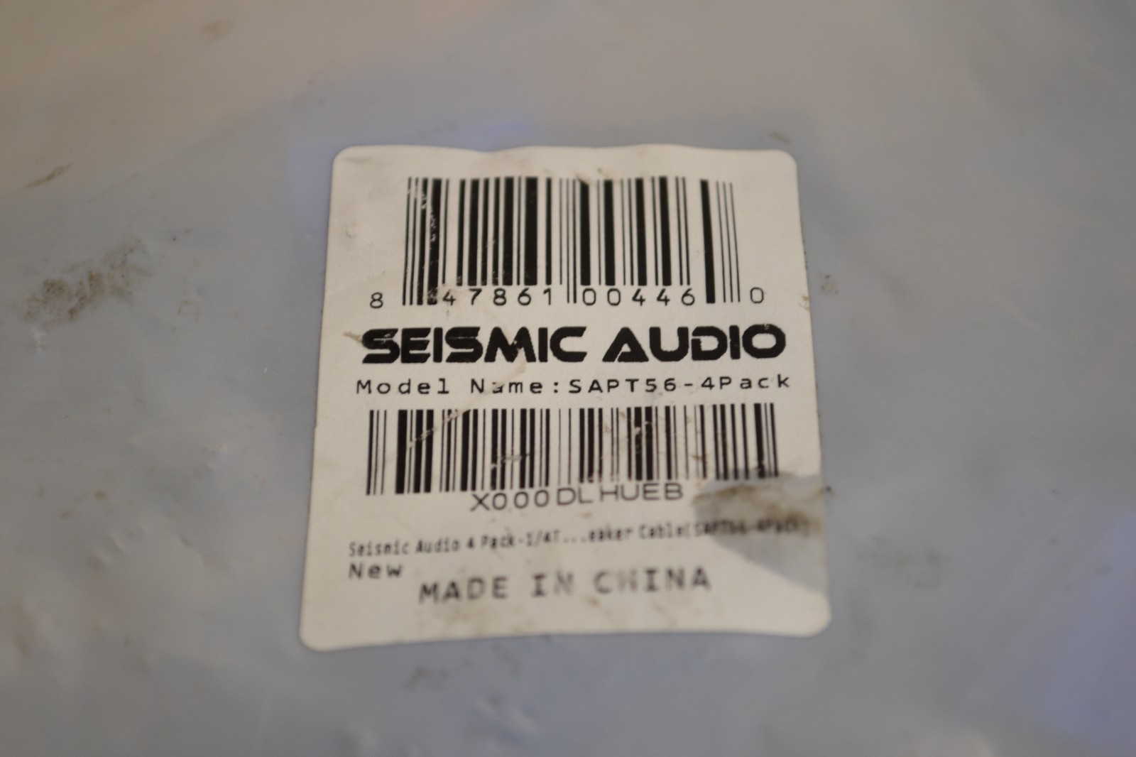Seismic Audio 4 Pack-1/4 Patch Speaker Cable (SAPT56-4PACK)