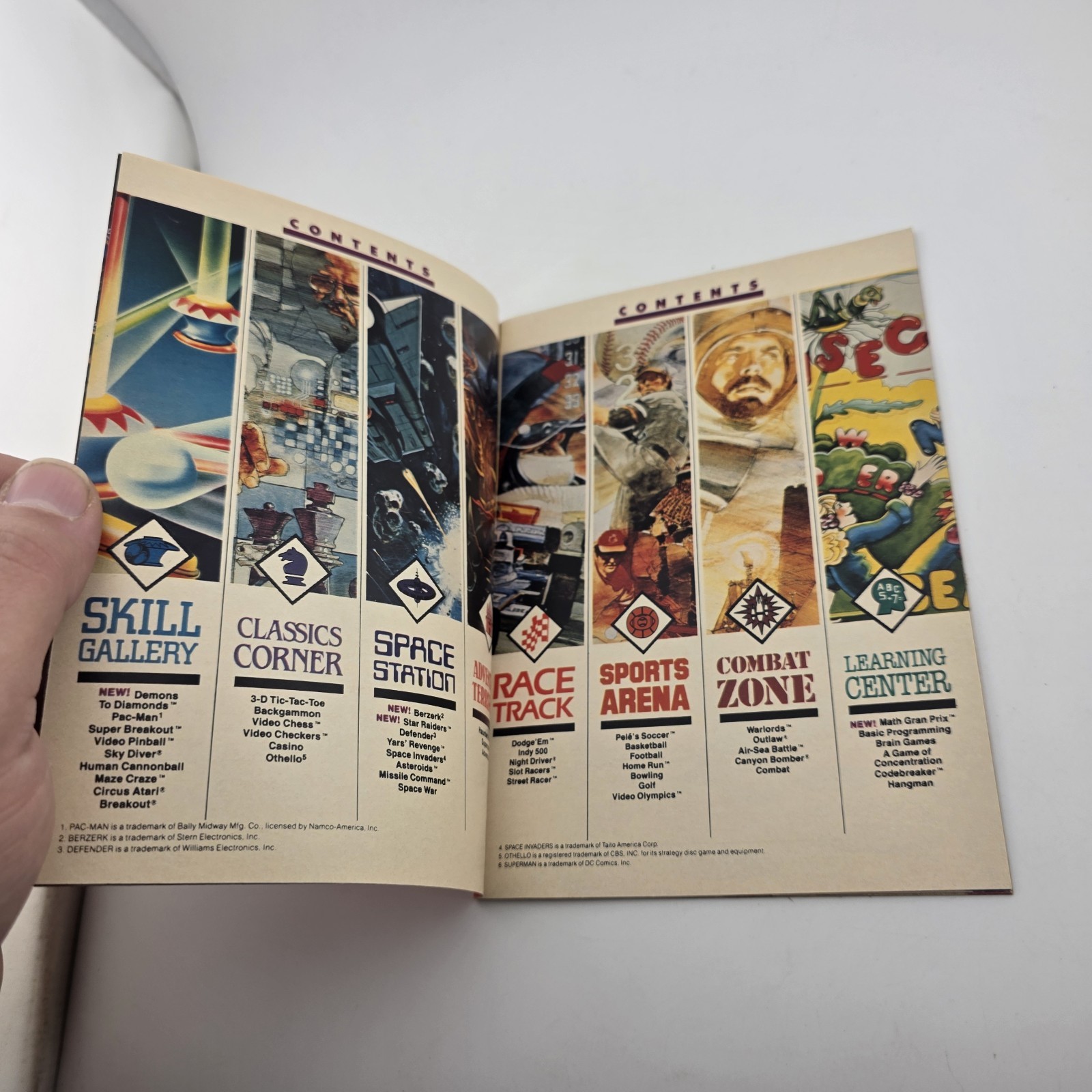 Original Vintage 1981 ATARI 2600 45 Video GAME PROGRAM CARTRIDGE CATALOG