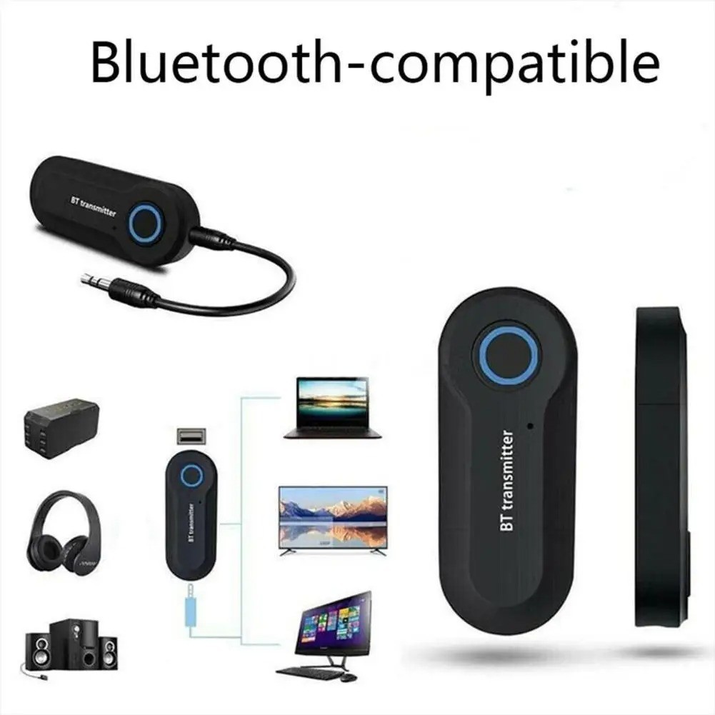 Bluetooth 3.5mm Jack Audio Transmitter Wireless Adapter for TV PC