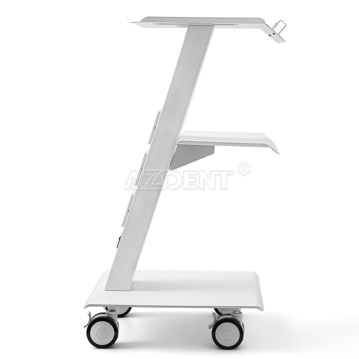 Dental Tool Cart Mobile Instrument Trolley Cart Delivery Unit Built-in Socket