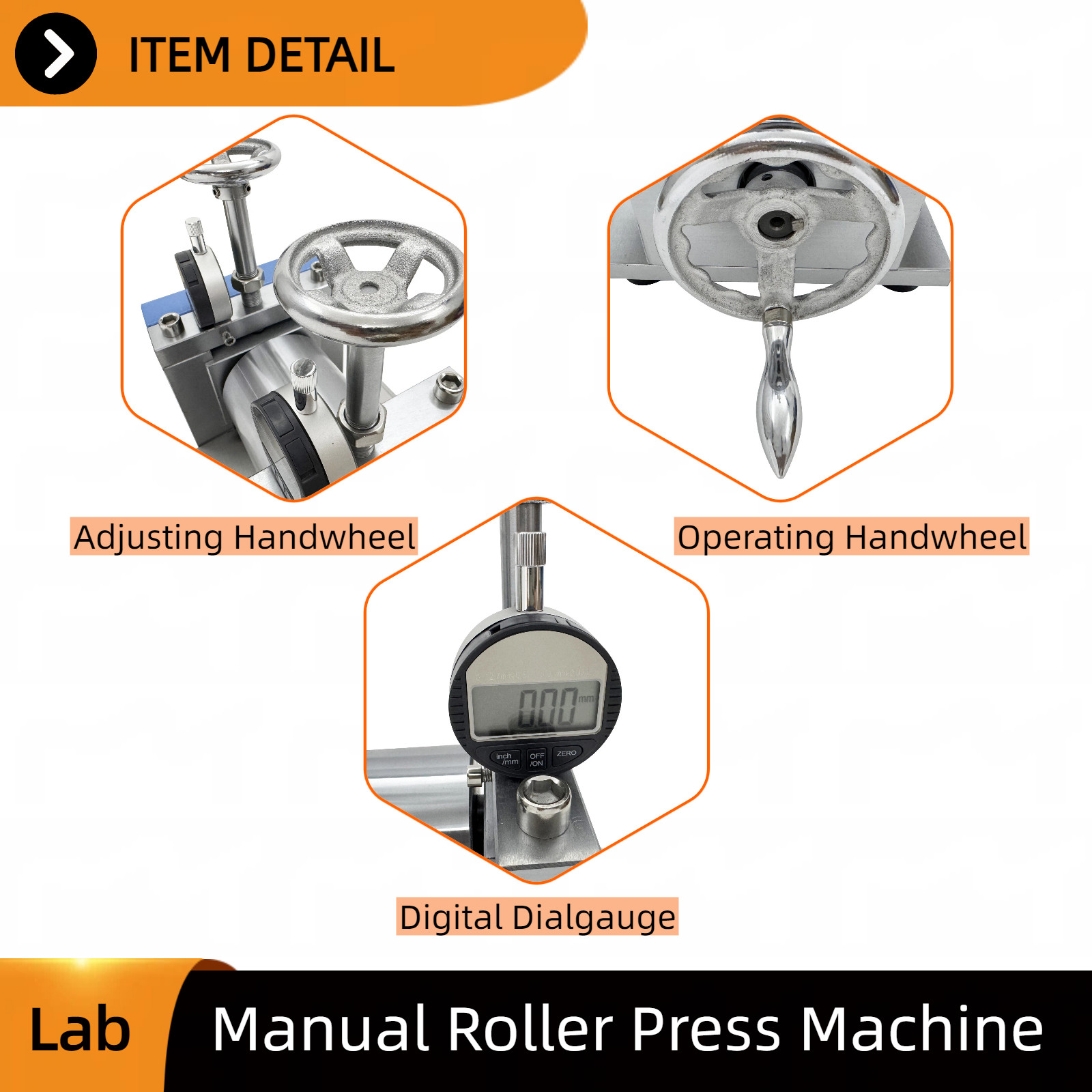 Lab Roller Mill Machine Digital Display for Battery Electrode Sheet Calendering