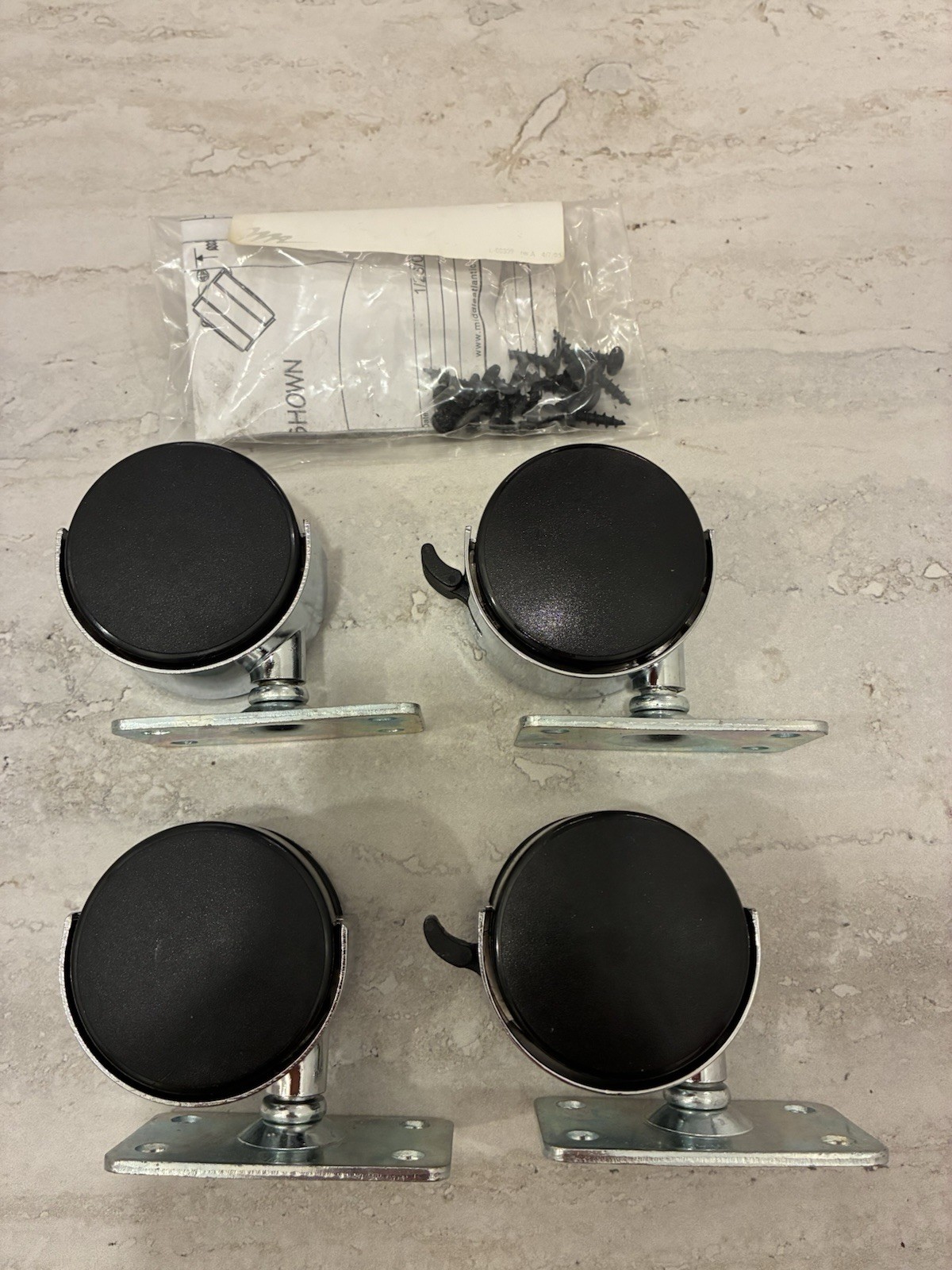 MIDDLE ATLANTIC Casters RKW - Chrome