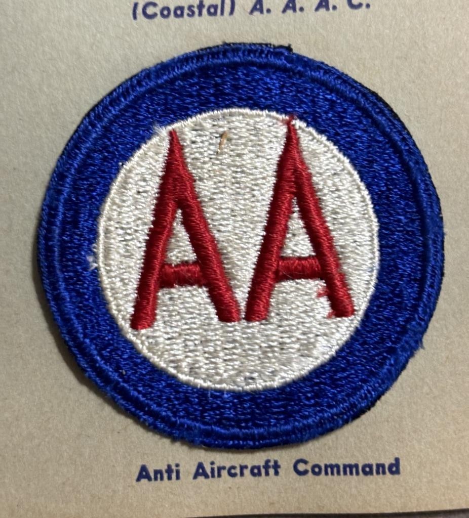 G W Lawrence Collection US Army Anti-Aircraft Command Patch Inv 8-13