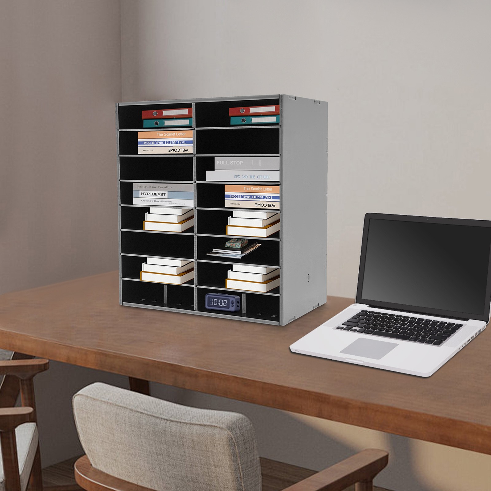 16-Slot File Organizer - Versatile Storage Holder for Office and Home