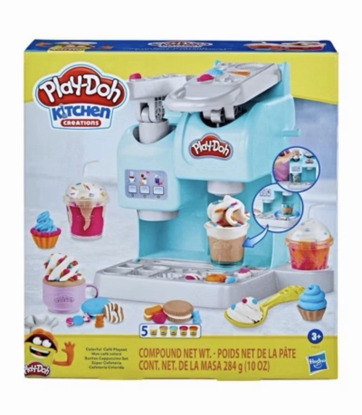 Play-Doh Kitchen Creations Colorful Cafe Kids Kitchen Playset New Open Box