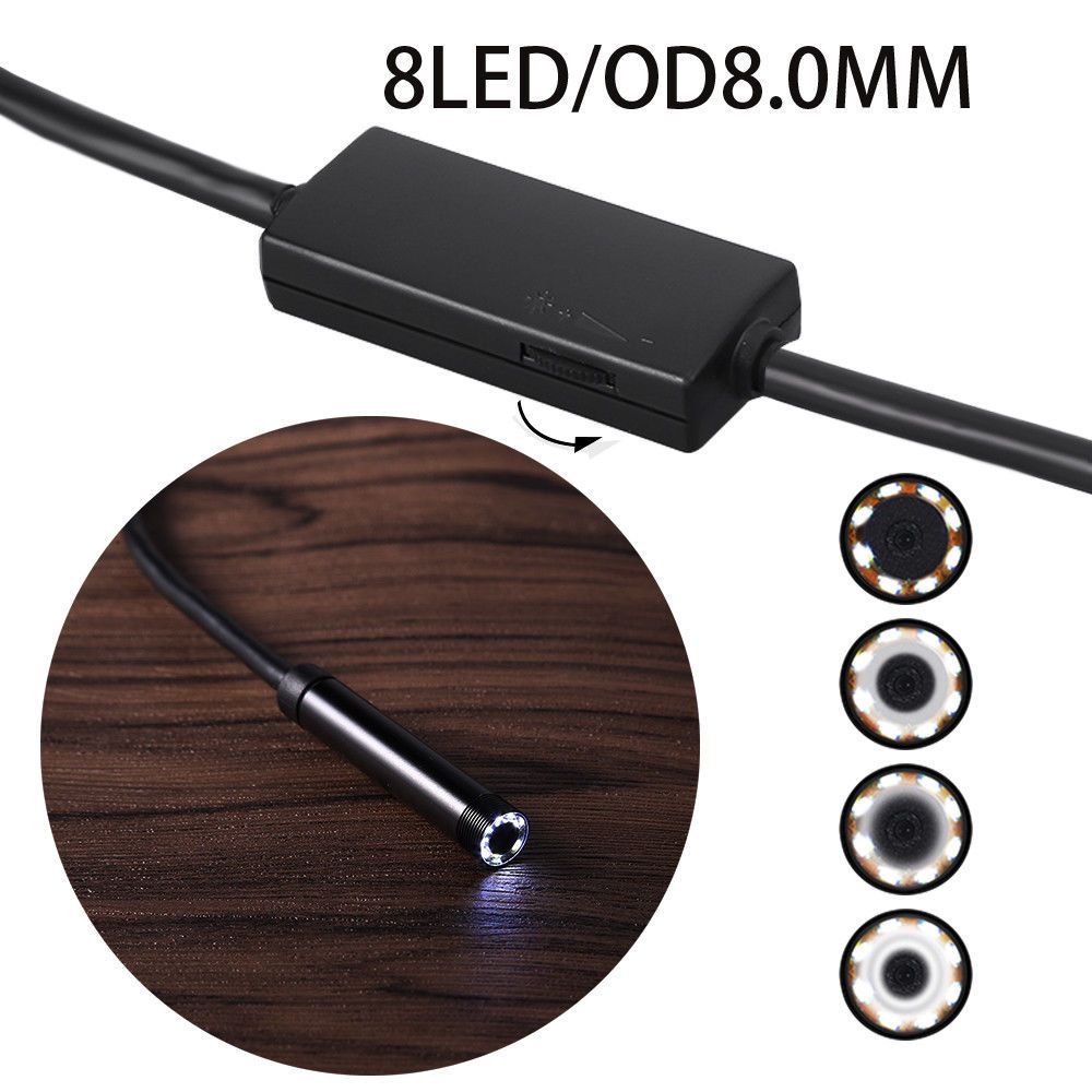 5M 8LED WiFi Borescope Endoscope Snake Inspection Camera for iPhone Android iOS