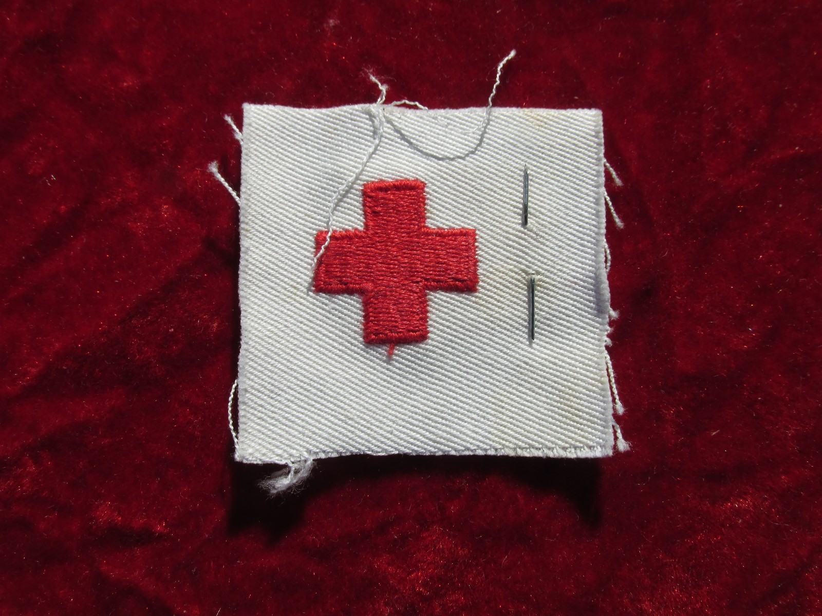 US Navy Nurse Medic Red Cross Distinguishing Mark Striker Pharmacist Mate + tag